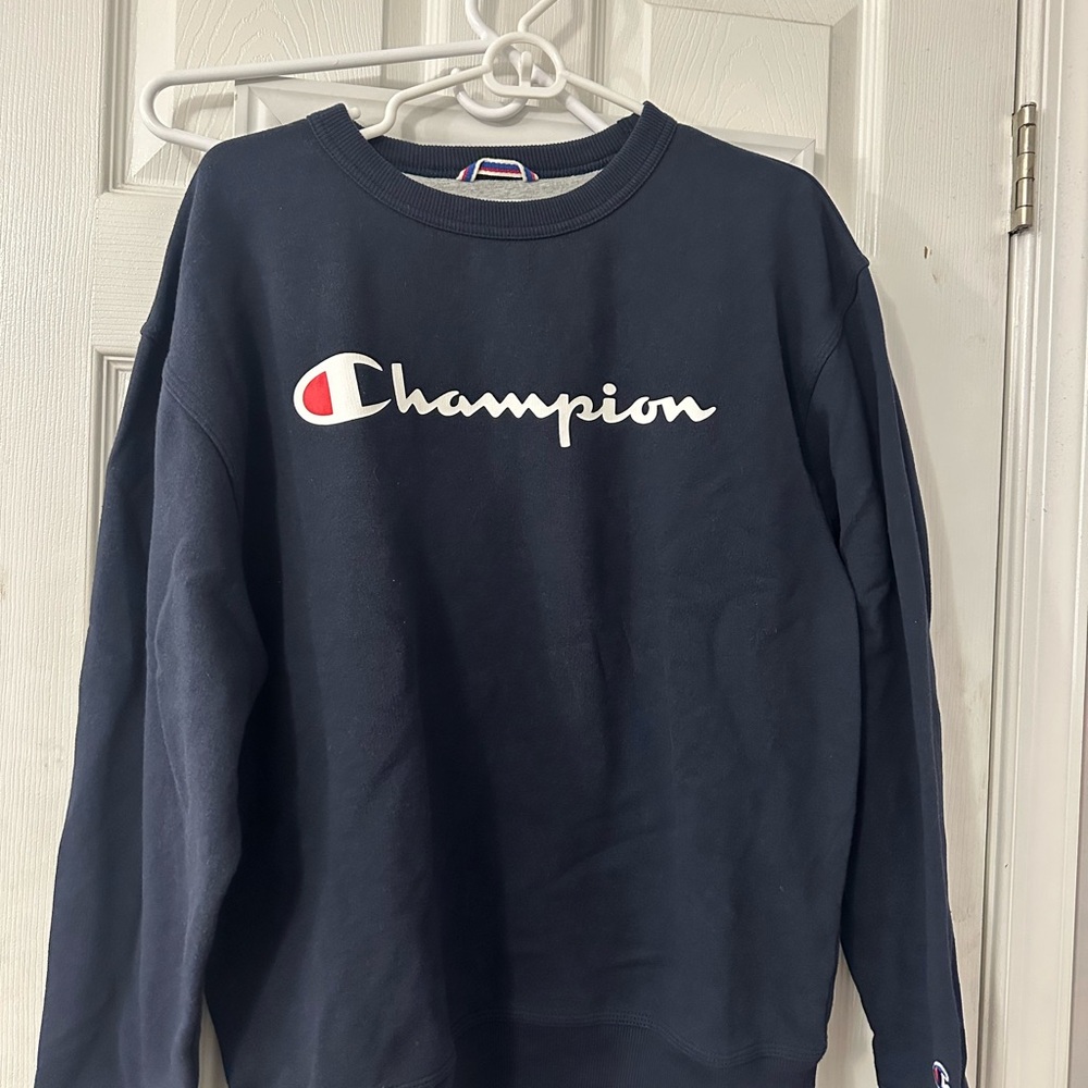 Champion Men's Navy Crewneck Sweater